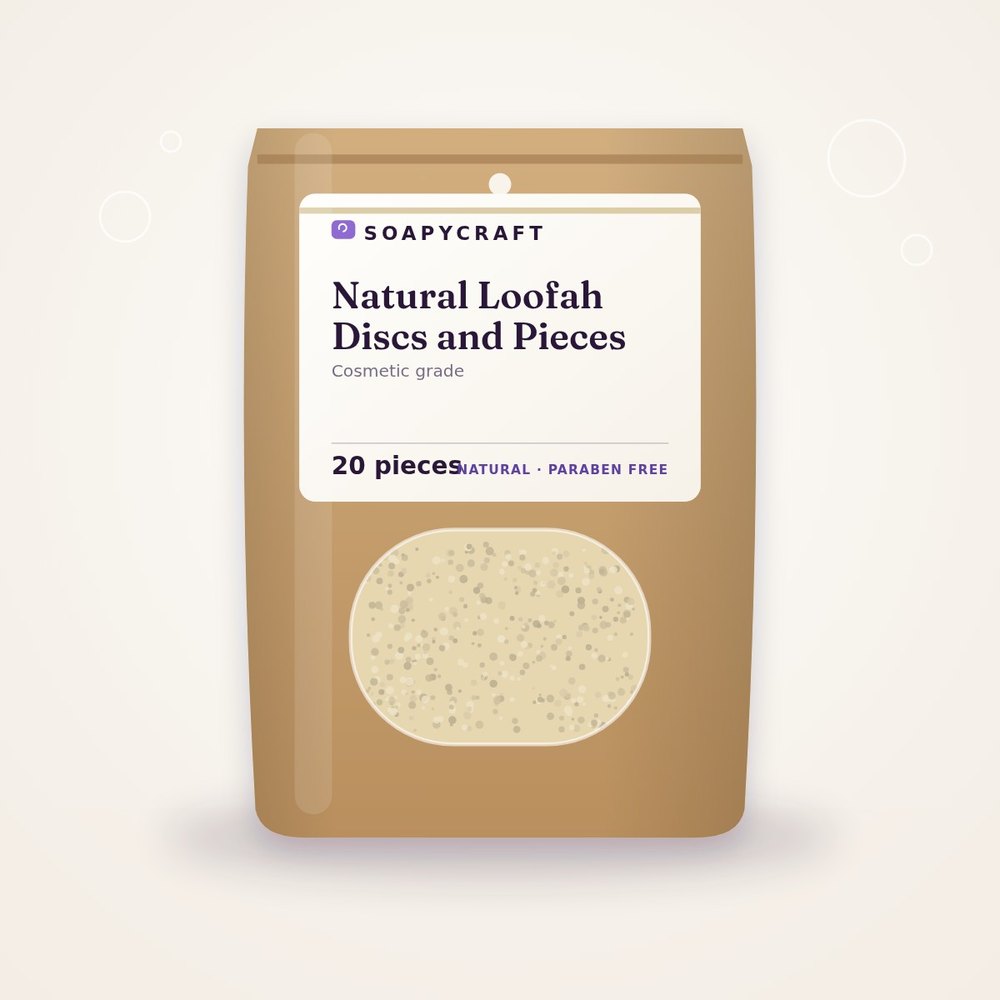 Natural Loofah Discs and Pieces - buy online at Soapycraft