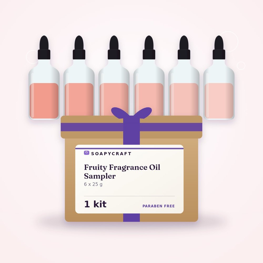 Fruity Fragrance Oil Sampler - 6 x 25 g - buy online at Soapycraft