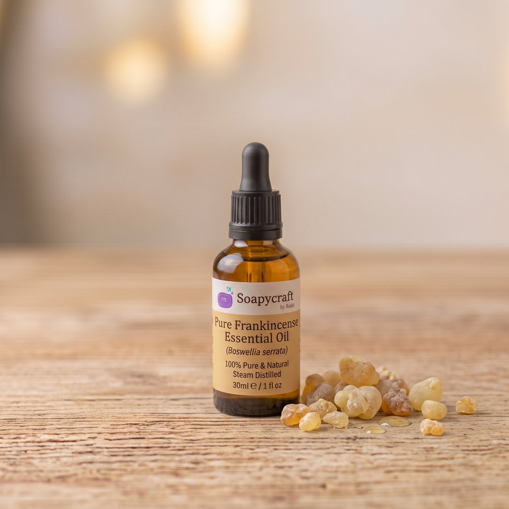 Pure Frankincense Essential Oil (Boswellia serrata) - Steam distilled - buy online at Soapycraft