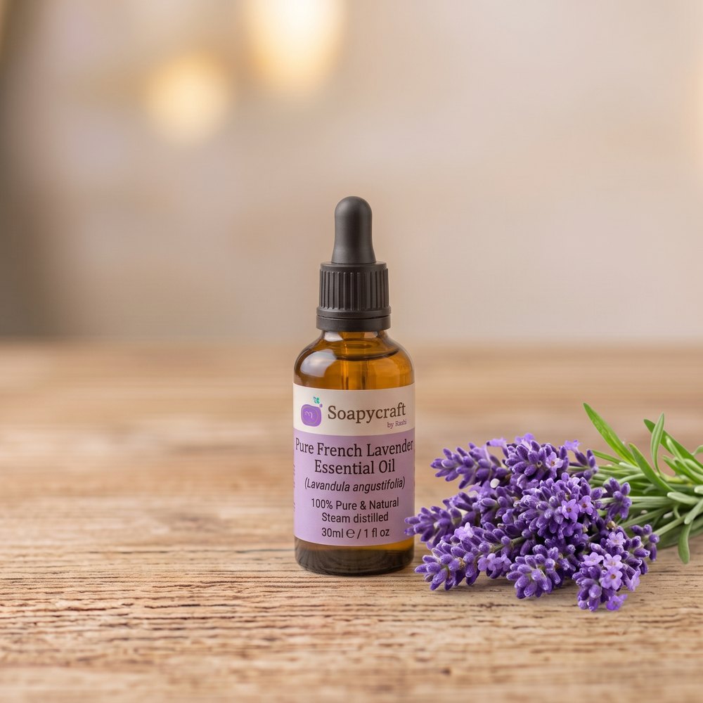 Pure French Lavender Essential Oil (Lavandula angustifolia) - Steam distilled - buy online at Soapycraft