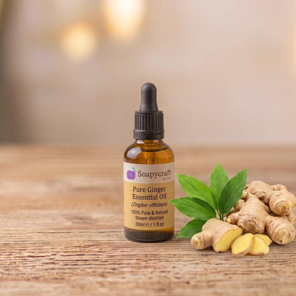 Pure Ginger Essential Oil (Zingiber officinale) - Steam distilled - buy online at Soapycraft