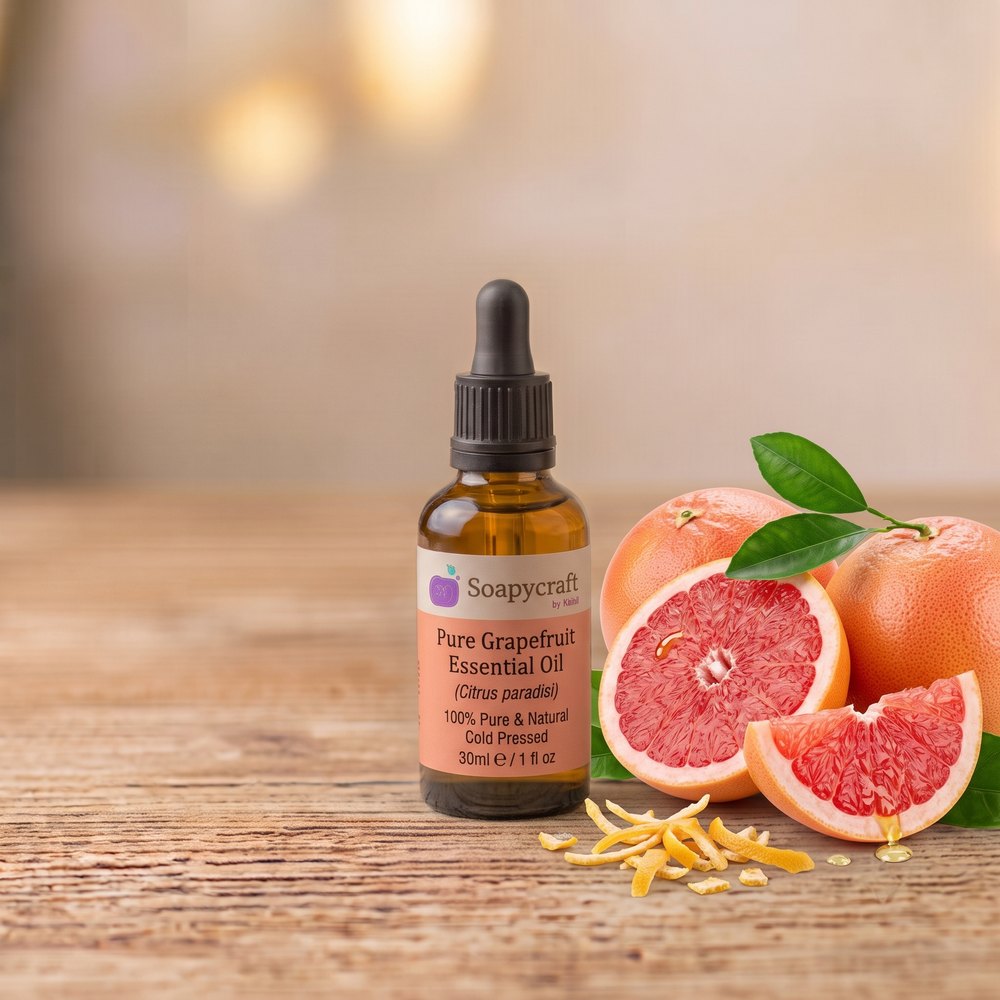 Pure Grapefruit Essential Oil (Citrus paradisi) - Cold pressed - buy online at Soapycraft
