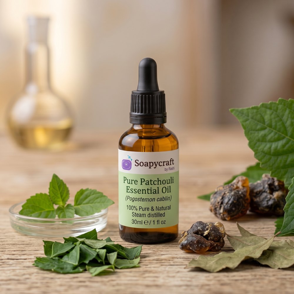 Pure Patchouli Essential Oil (Pogostemon cablin) - Steam distilled - buy online at Soapycraft