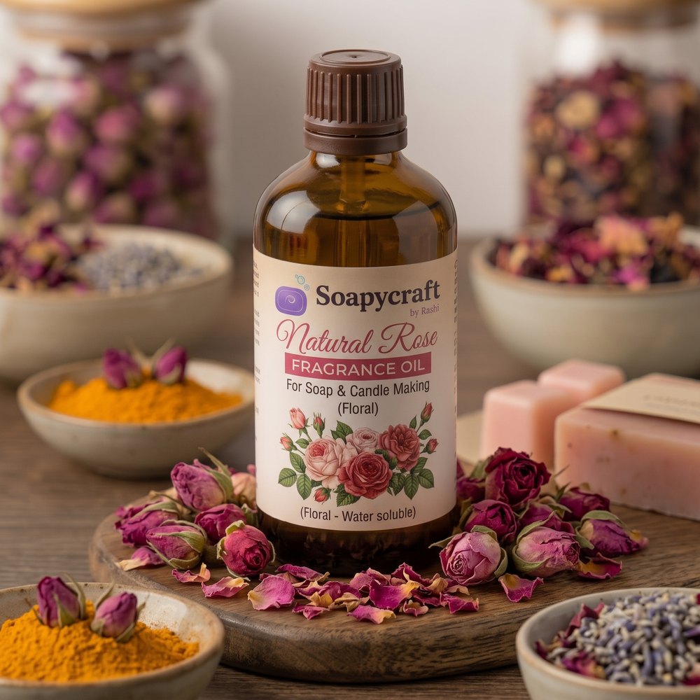Natural Rose Fragrance Oil for Soap and Candle Making (Floral) - buy online at Soapycraft