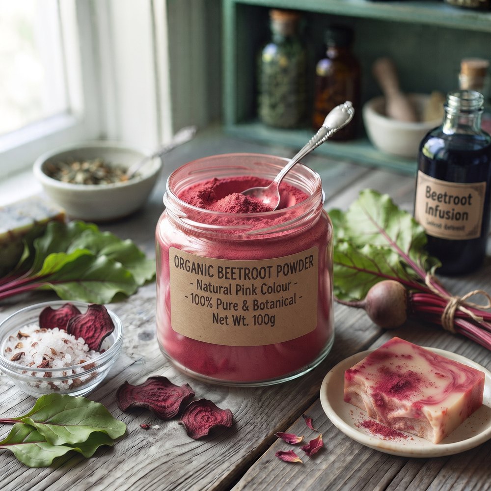 Organic Beetroot Powder - Natural Pink Colour - buy online at Soapycraft
