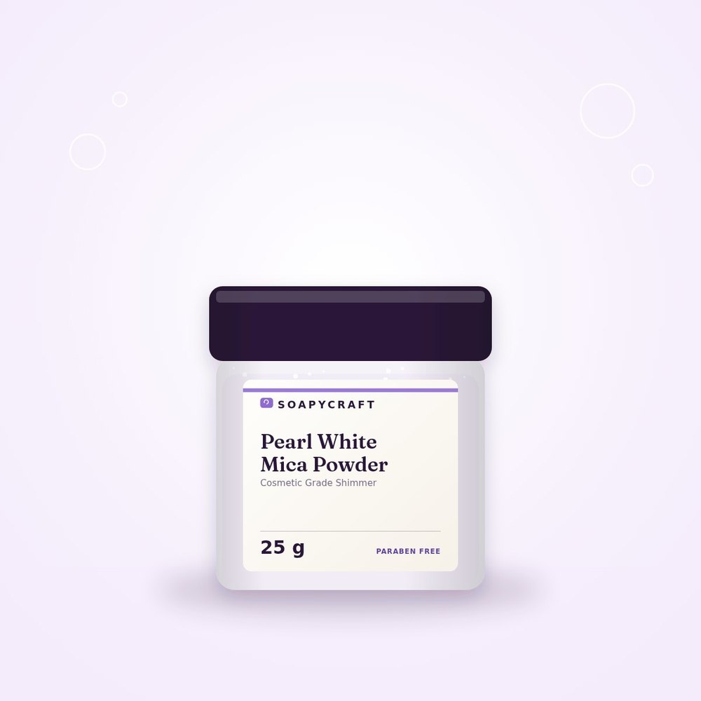 Pearl White Mica Powder - Cosmetic Grade Shimmer - buy online at Soapycraft