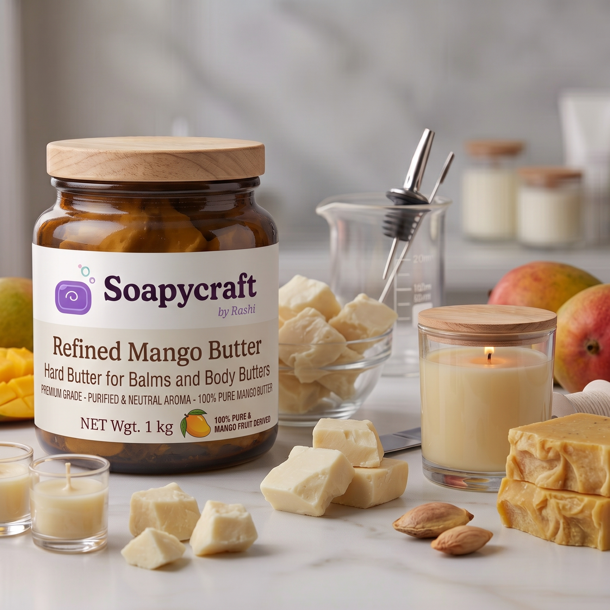 Refined Mango Butter for Balms and Body Butters - buy online at Soapycraft