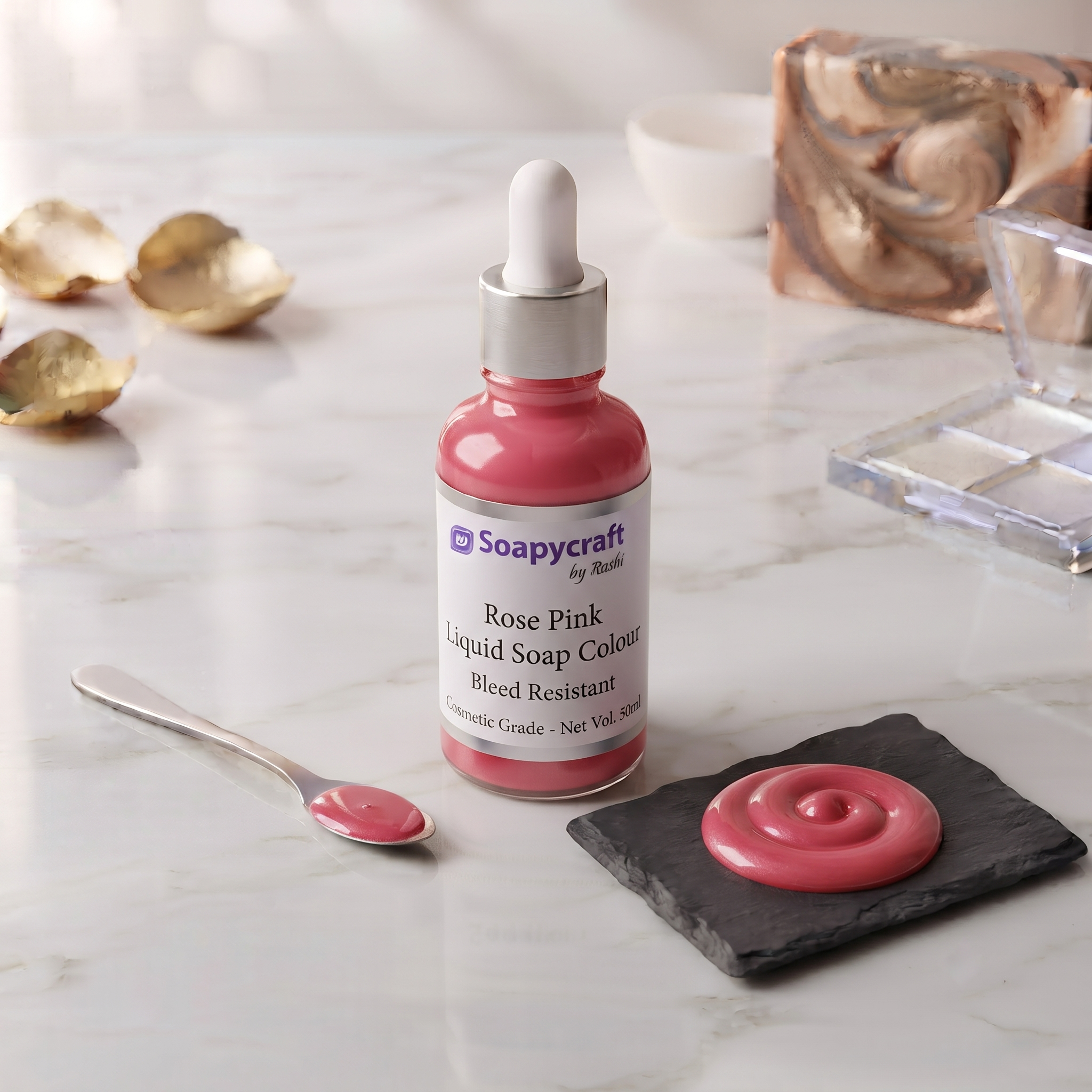 Rose Pink Liquid Soap Colour - Bleed Resistant - buy online at Soapycraft